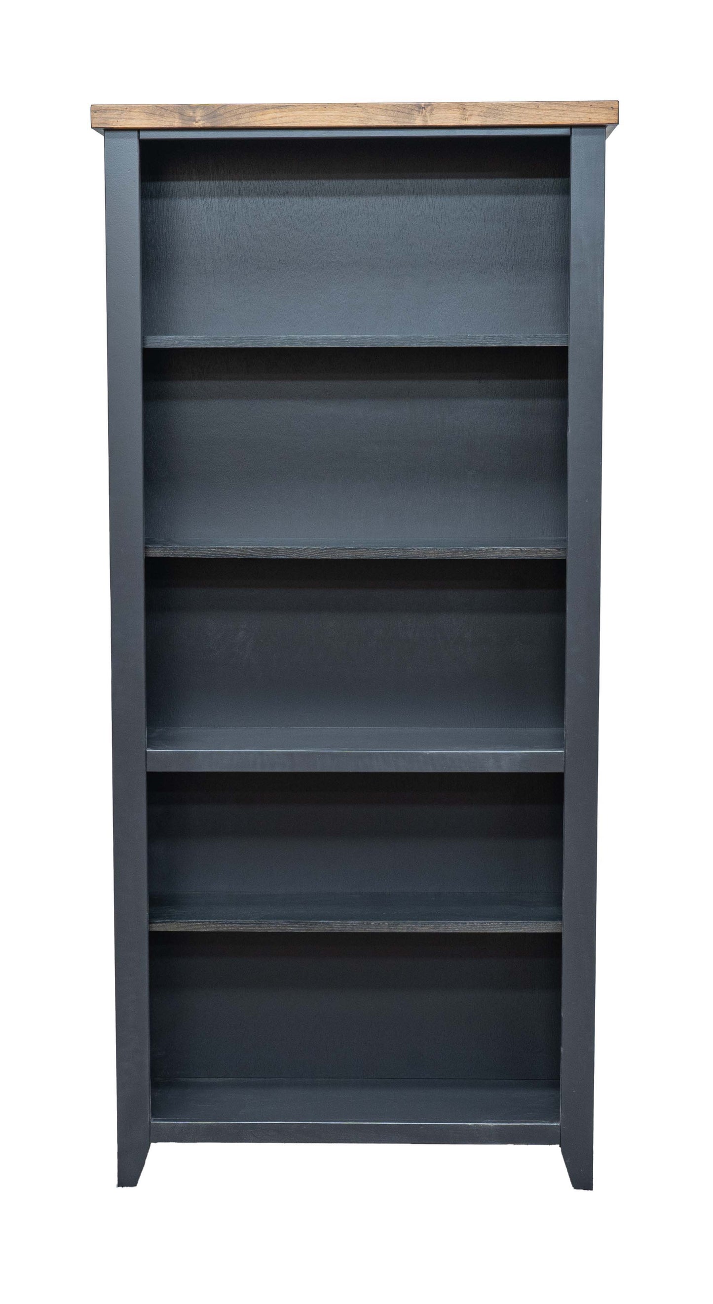 Essex - High 5 Shelf Bookcase - Black, Whiskey