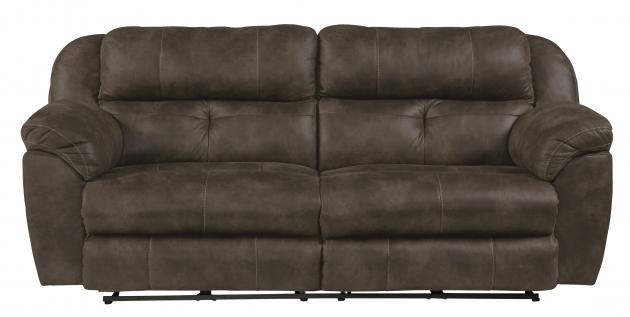 Catnapper Ferrington Power Headrest w/Lumbar Power Lay Flat Reclining Sofa in Dusk