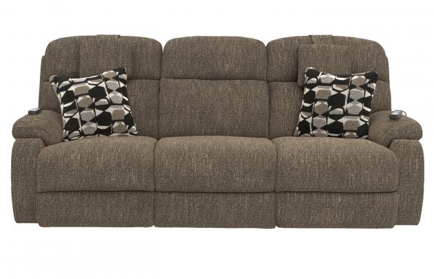 Catnapper Oasis Power Headrest Power Reclining Sofa w/CR3 Heat/Msg/Lumbar/Zero Gravity in Fossil