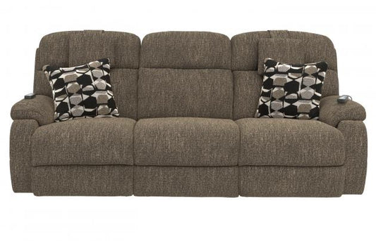 Catnapper Oasis Power Headrest Power Reclining Sofa w/CR3 Heat/Msg/Lumbar/Zero Gravity in Fossil
