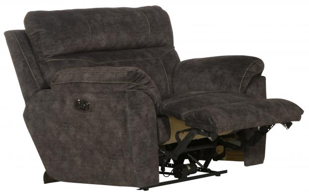 Catnapper Sedona Power Headrest w/Lumbar Power Lay Flat Recliner in Smoke