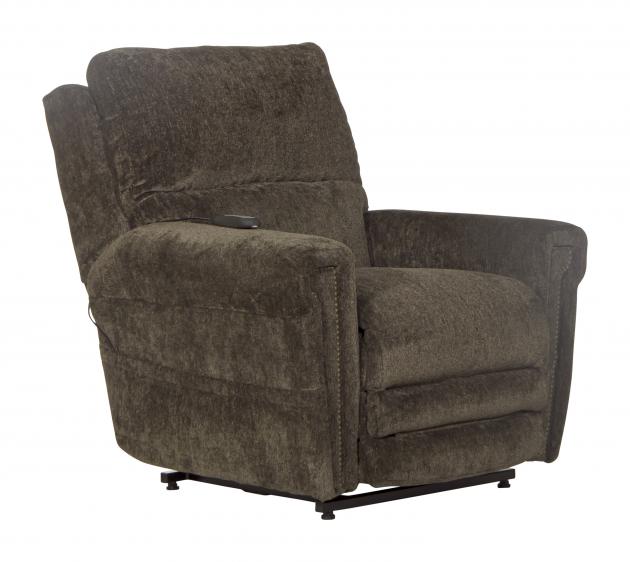 Catnapper Warner Power Headrest w/Lumbar Power Lift Lay Flat Recliner w/Dual Motor & Extended Ottoman in Tiger's Eye