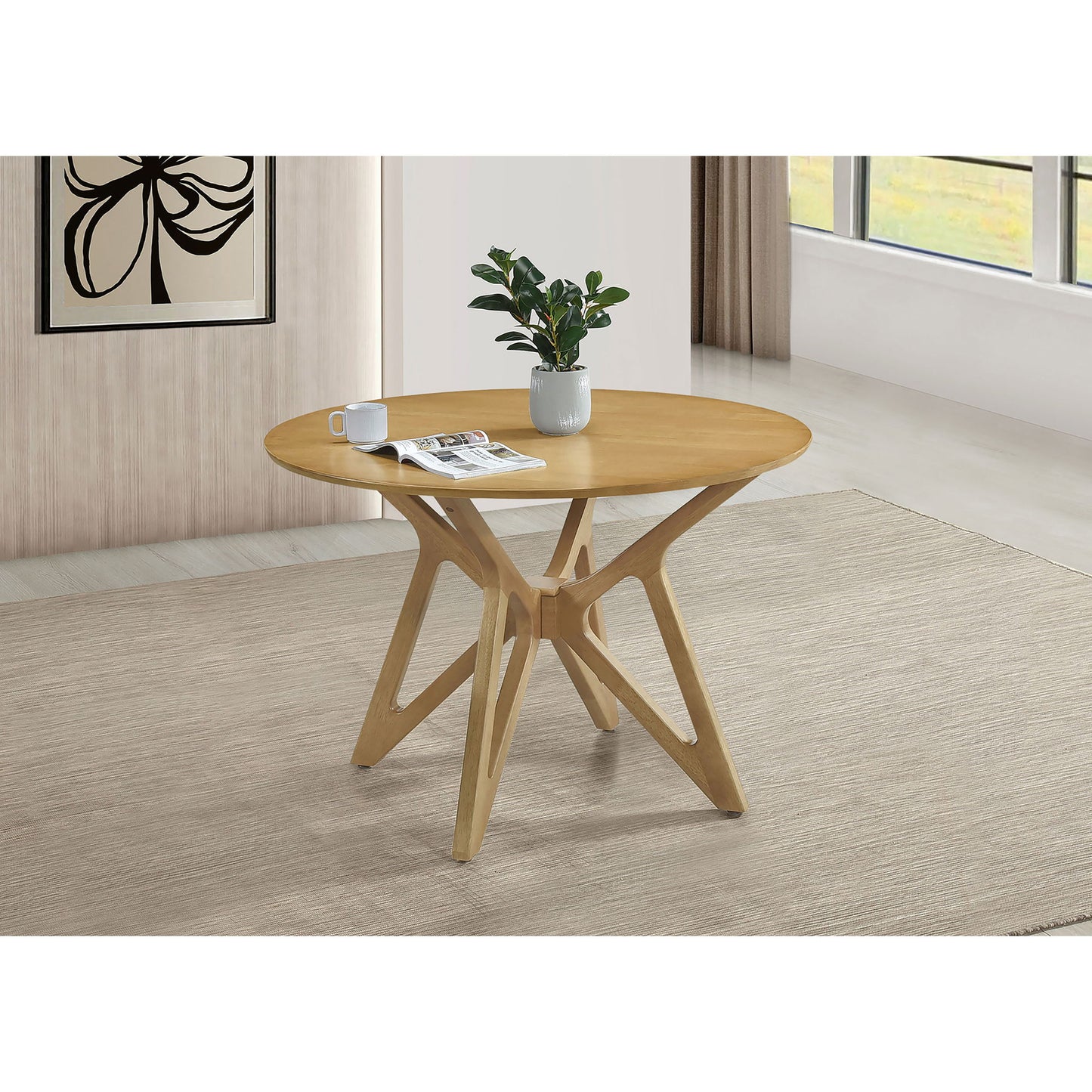 Barlow - Round Dining Table - Light Brown