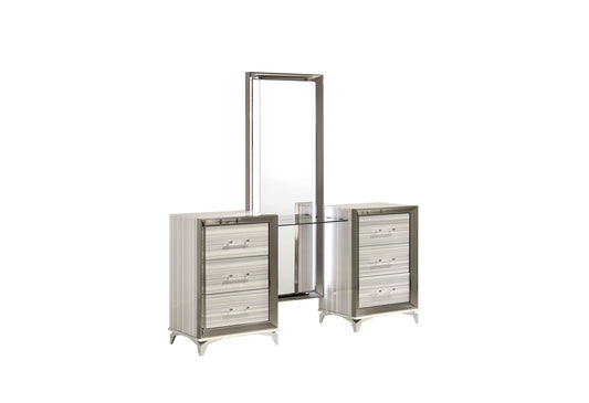Zambrano - LAF Vanity Dresser - White