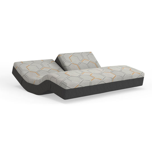 12" Split Head California King Firm Copper Gel Infused, Memory Foam Mattress - White