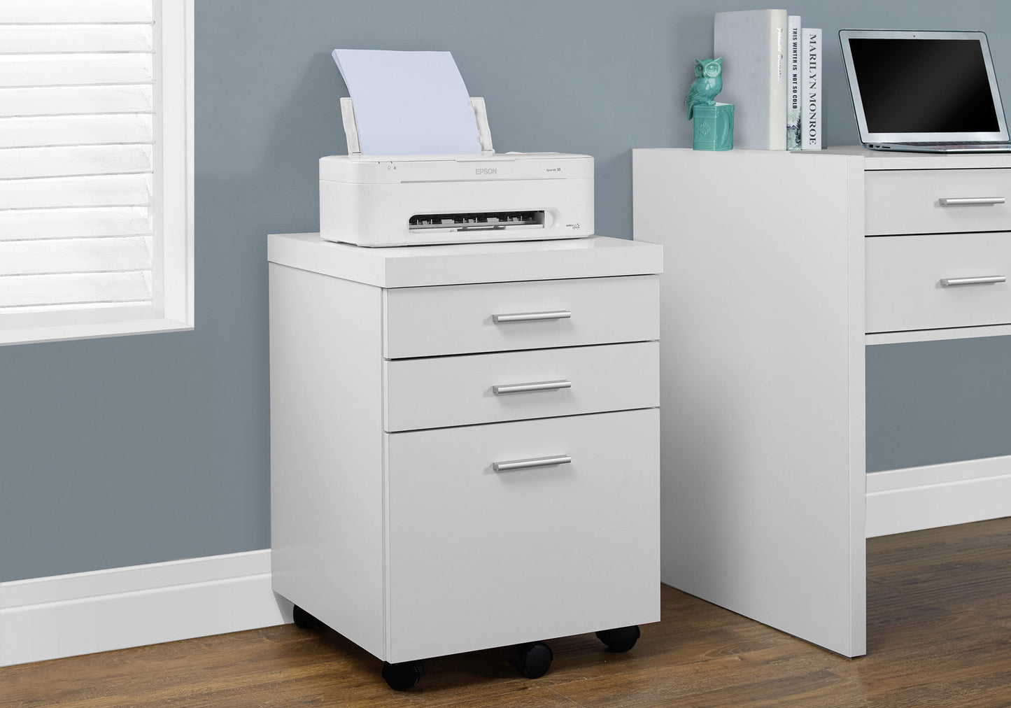 File Cabinet, Rolling Mobile, Storage Drawers, Printer Stand, Office, Contemporary & Modern