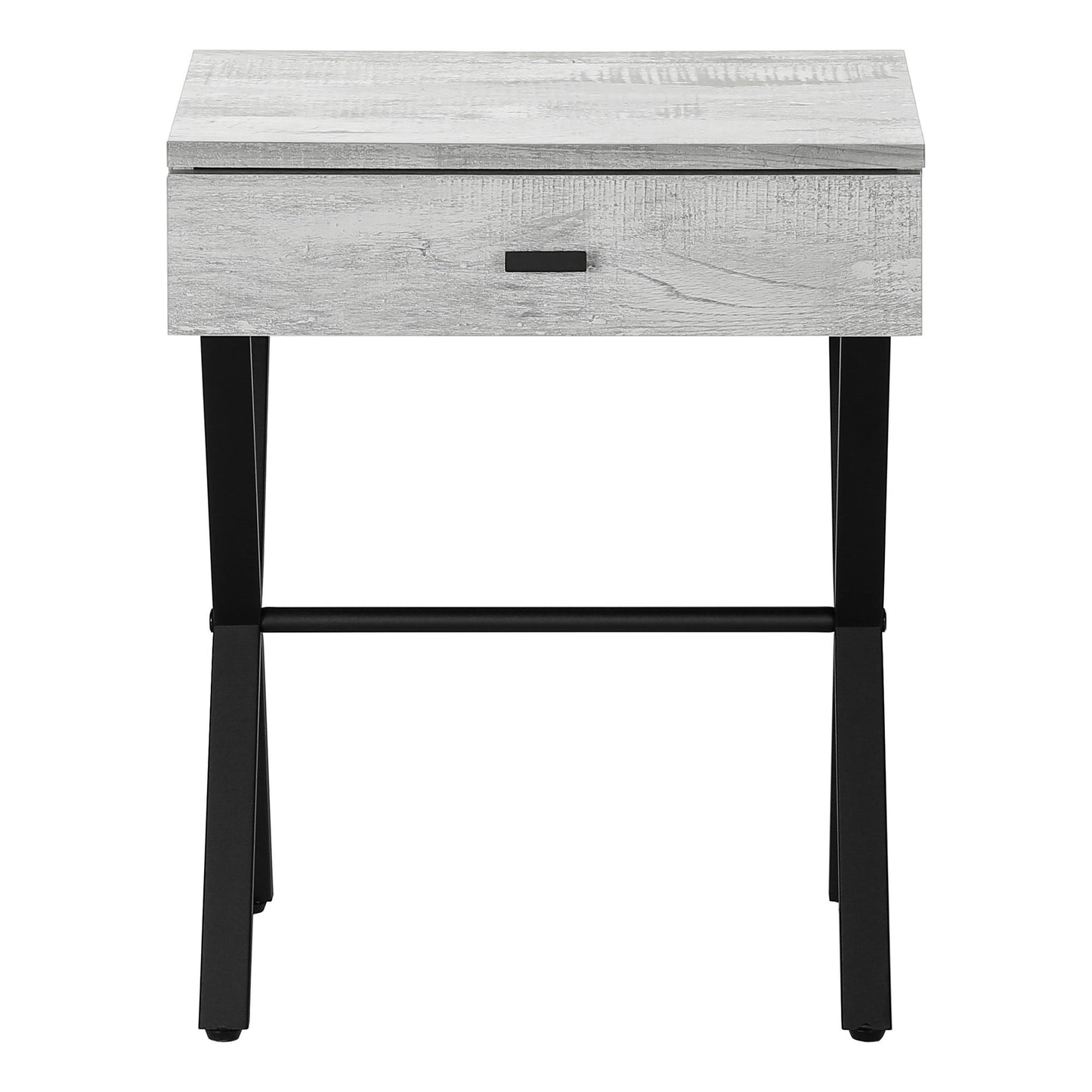 Accent Side X Table, Storage Drawer, Contemporary & Modern