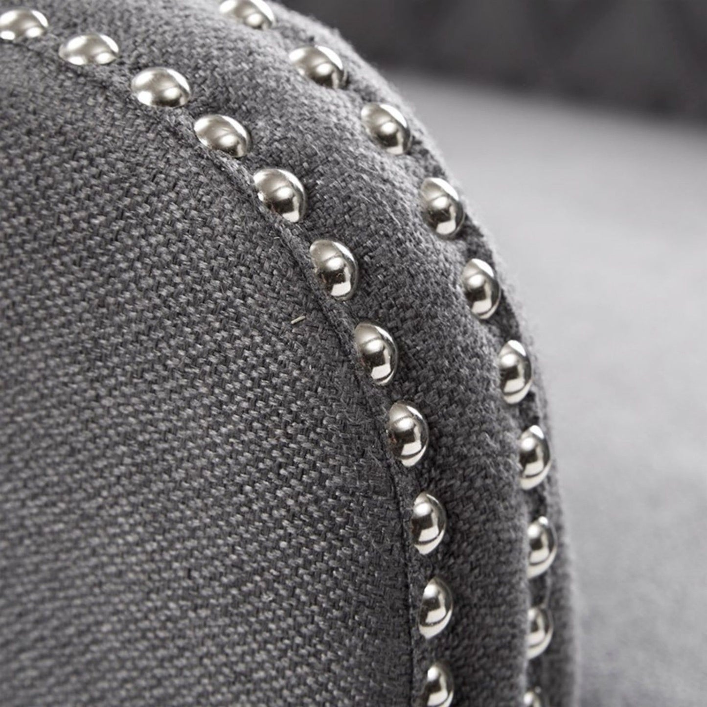 Heston - Accent Chair With Quilted Back And Nailheads - Gray