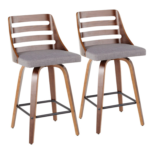 Trevi - Mid Century Modern Counter Stool (Set of 2)