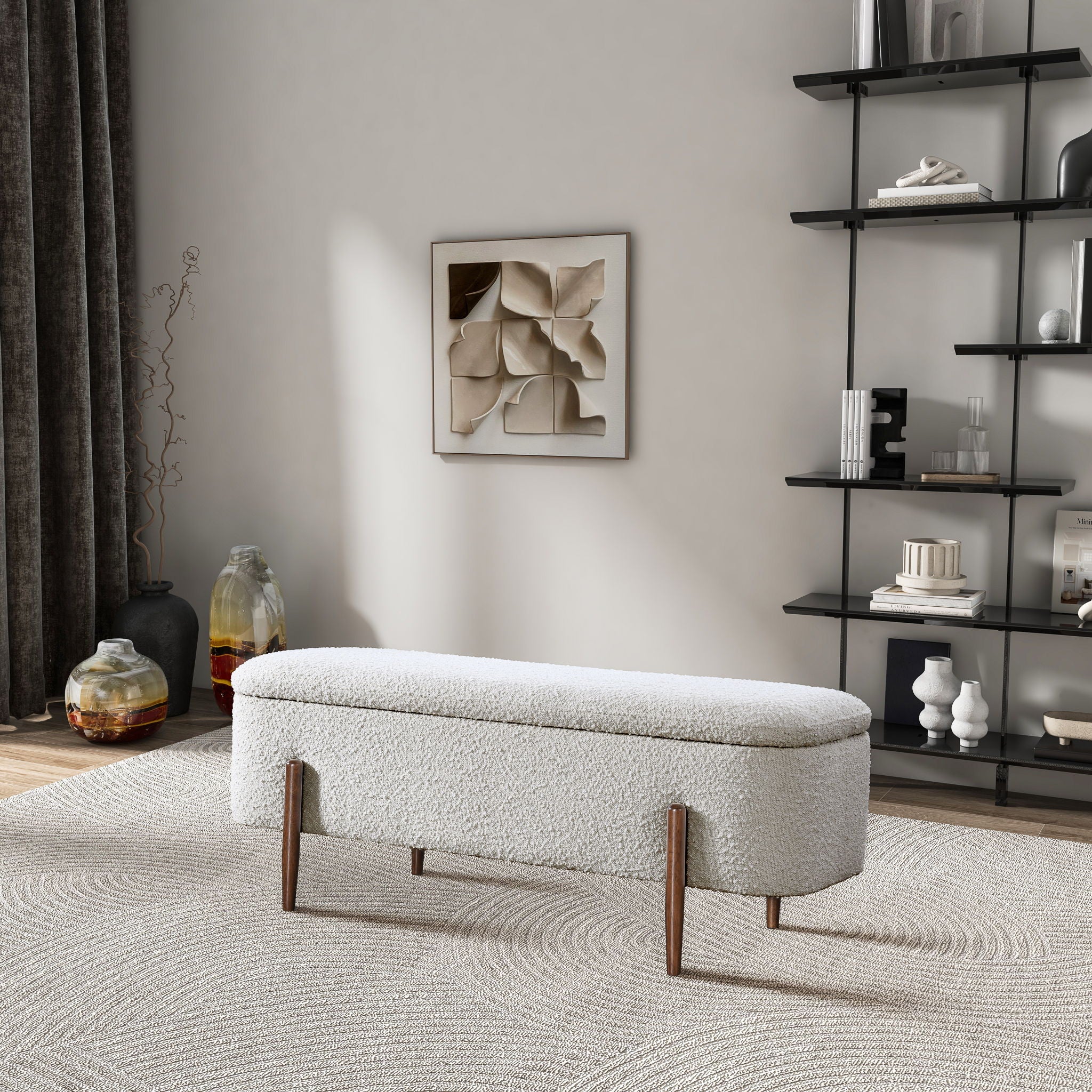 Ashcroft Furniture Sarna Storage Bench - Thumbnail 5