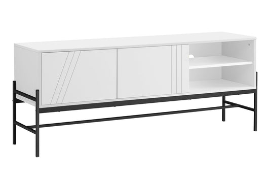 TV Stand, Console, Media Entertainment Center, Storage Cabinet, Contemporary And Modern - White / Black