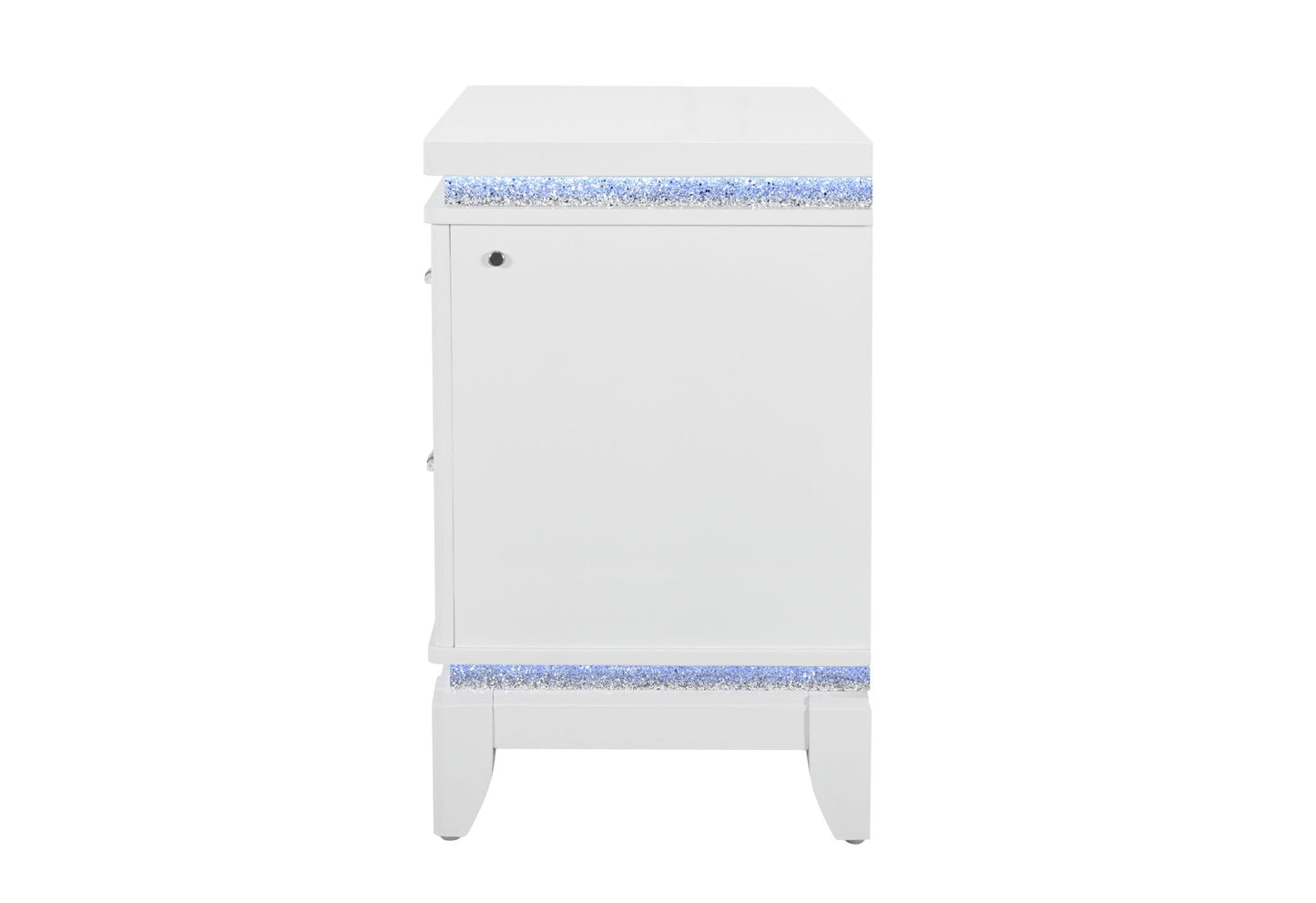 Alina - Nightstand With LED And USB - White