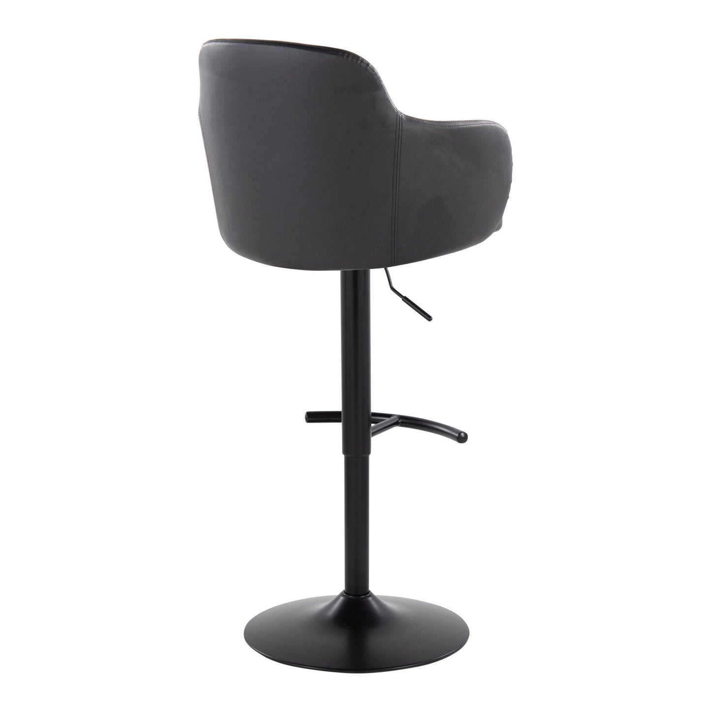 Boyne - Contemporary Adjustable Barstool With Swivel With Rounded T Footrest (Set of 2)