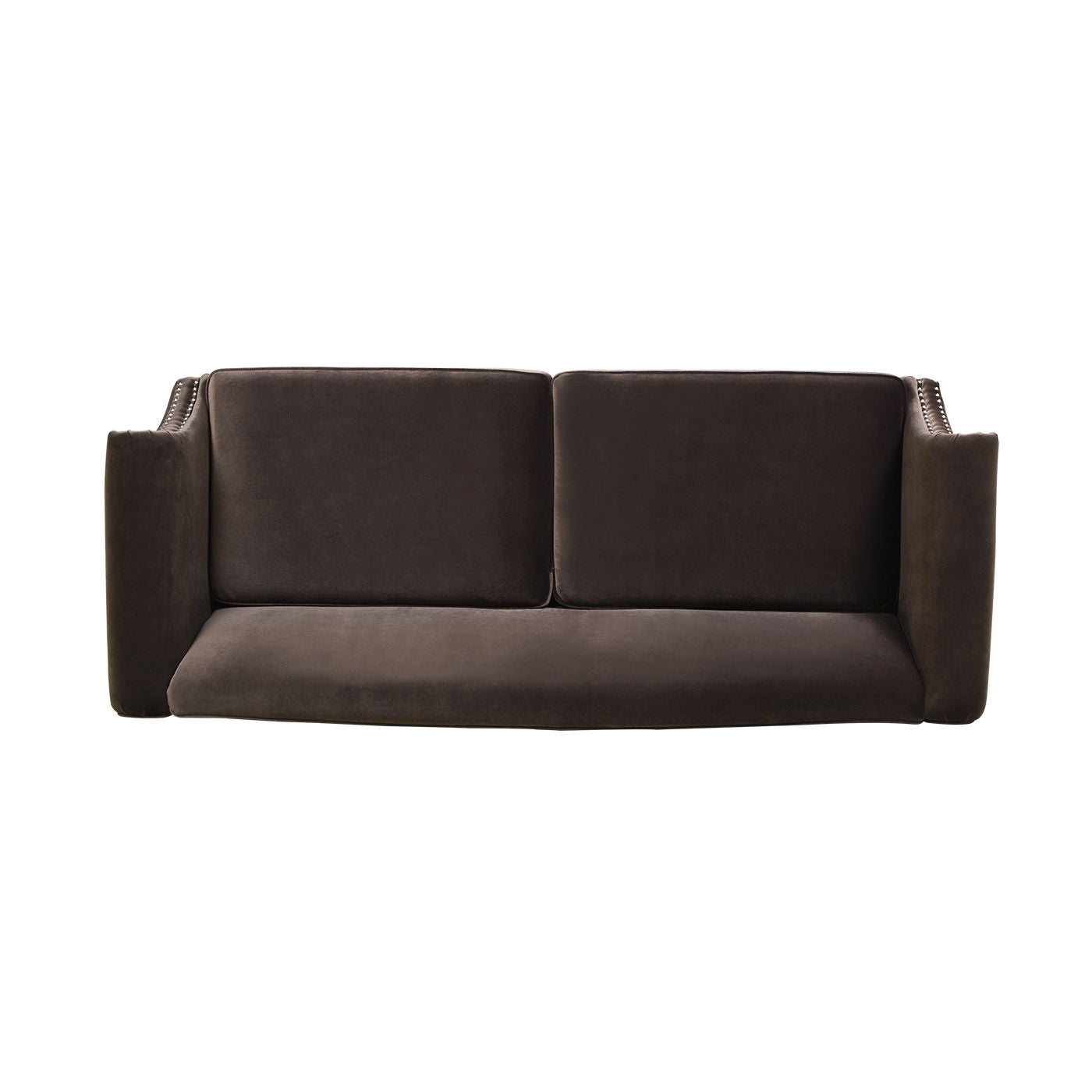 Elaine - Sofa Nailhead Accents - Deep Brown