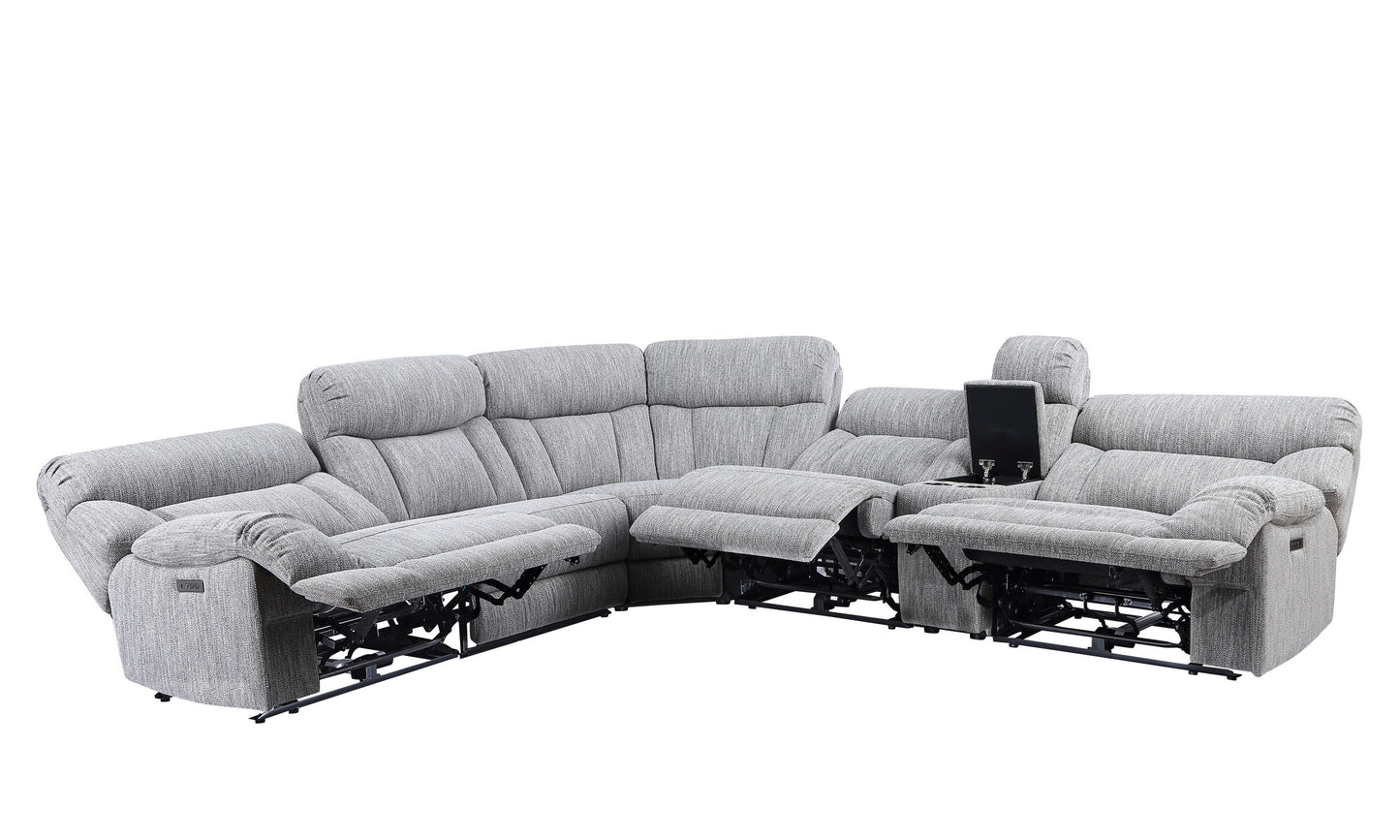 Park City - 6 Piece Sectional - Pearl Silver