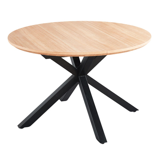 Extendable Round Dining Table - Oak