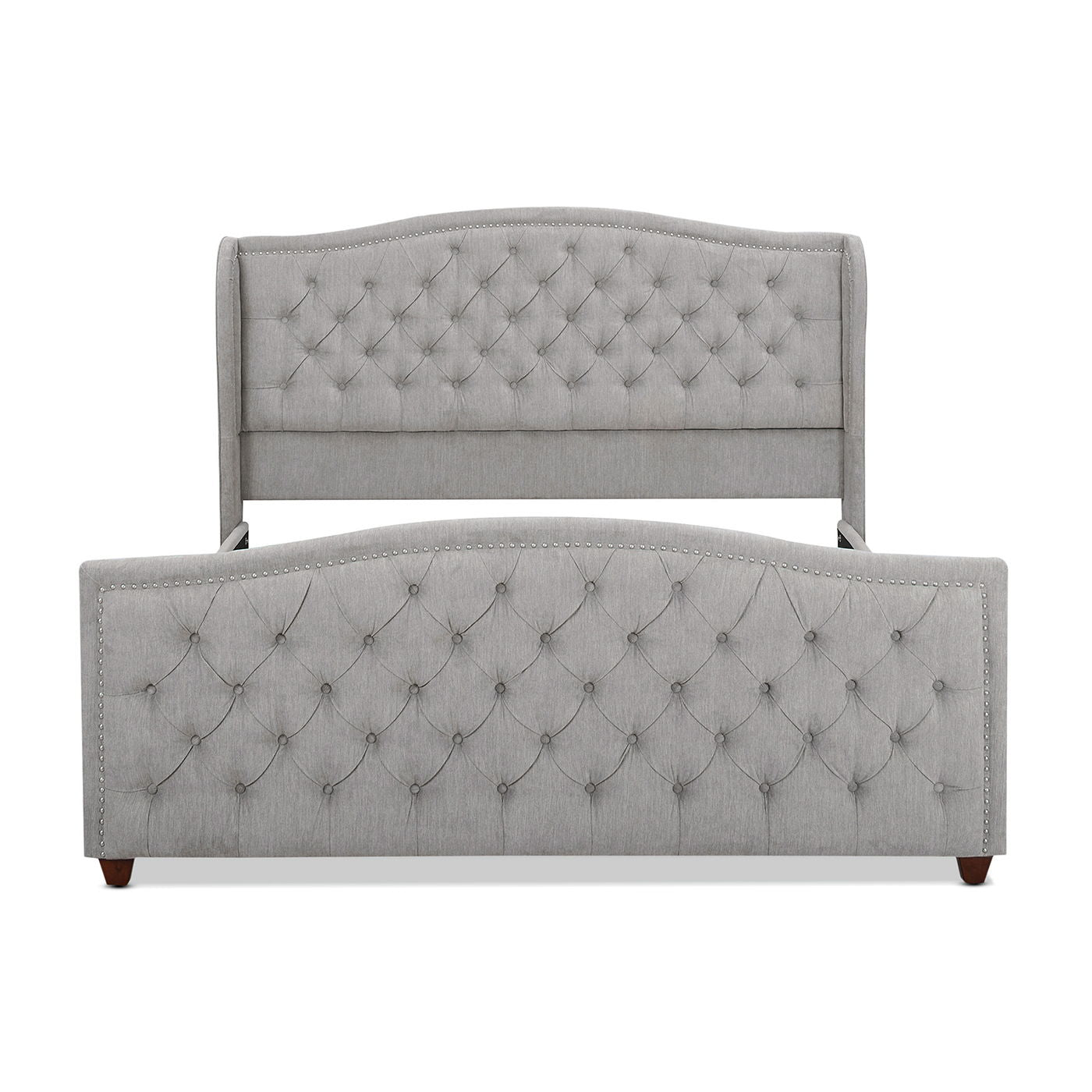 Marcella - Upholstered Shelter Headboard Bed Set