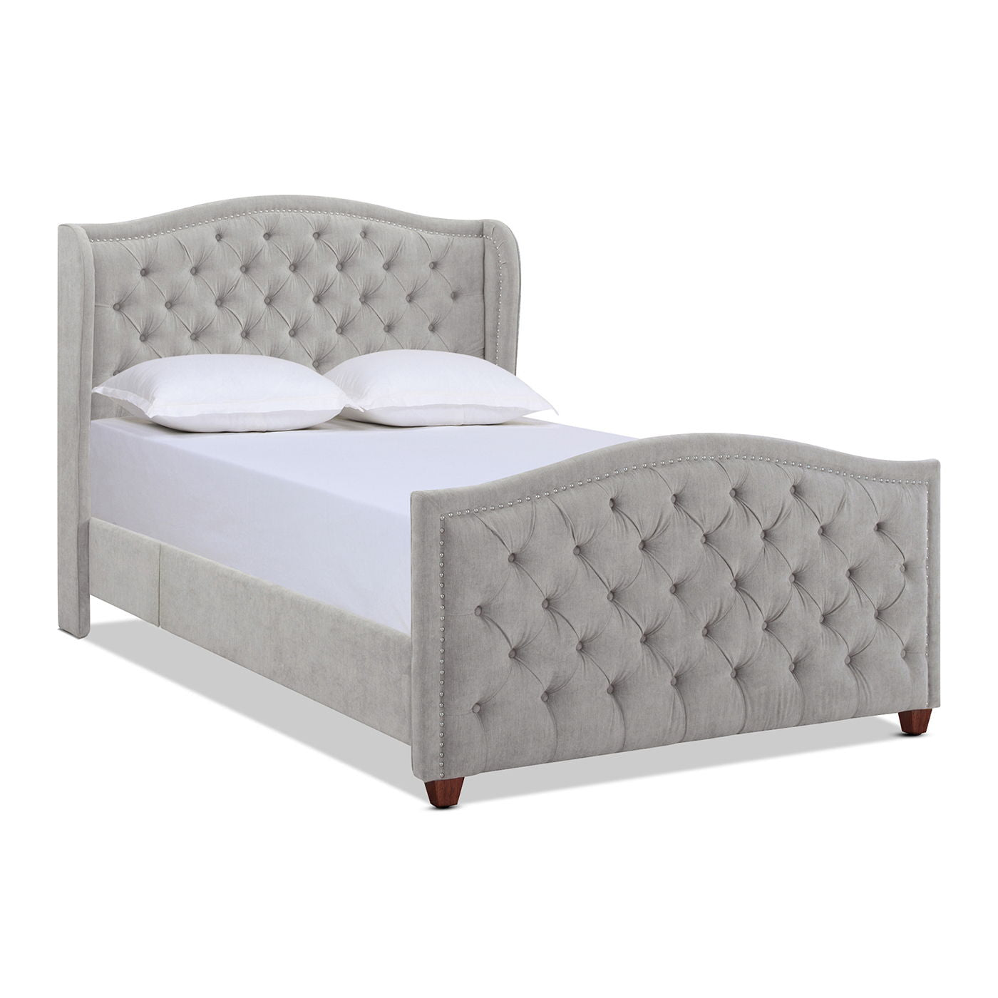 Marcella - Upholstered Shelter Headboard Bed Set