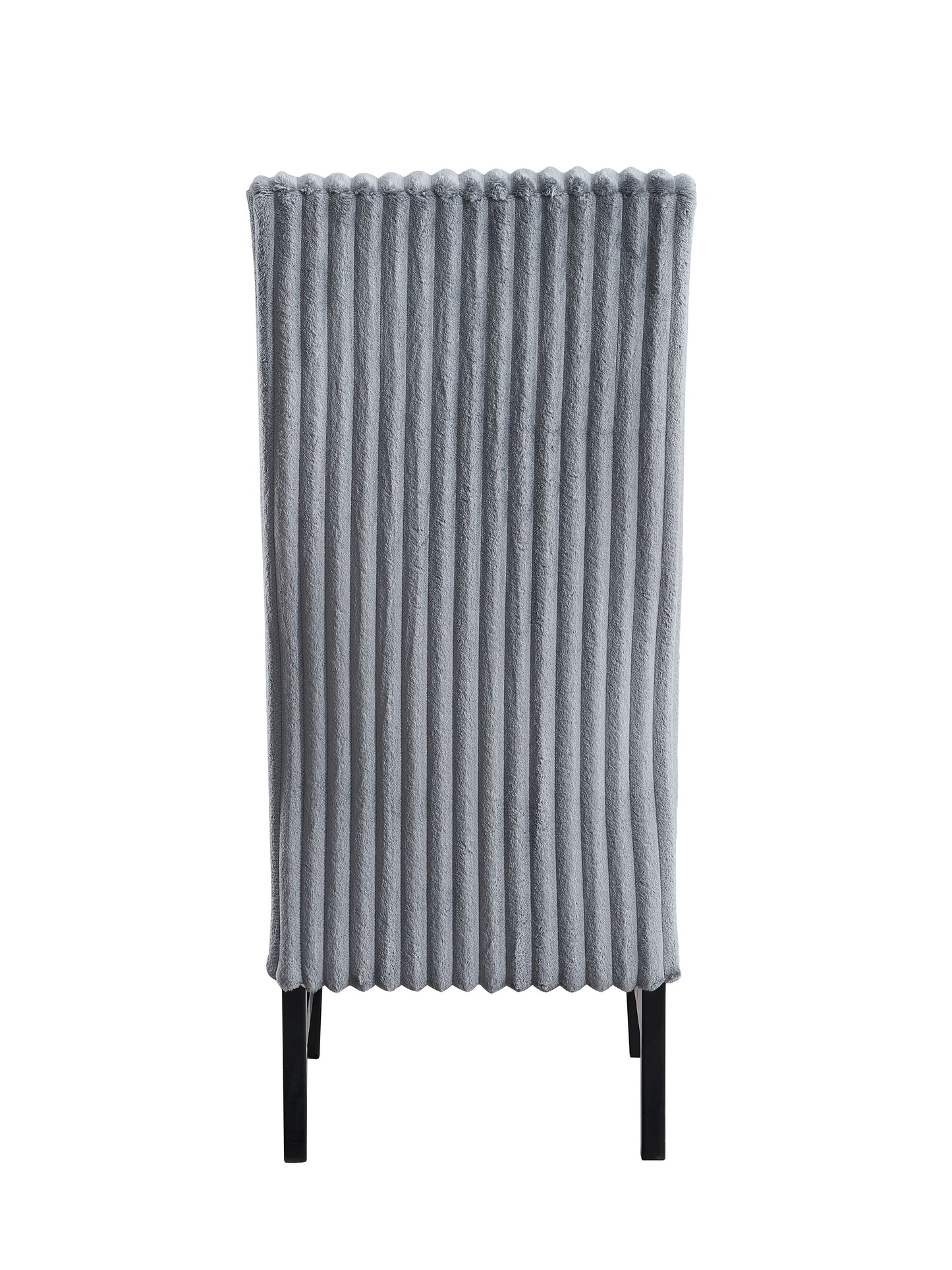 Kini - Corduroy Side Chair (Set of 2) - Black / Gray