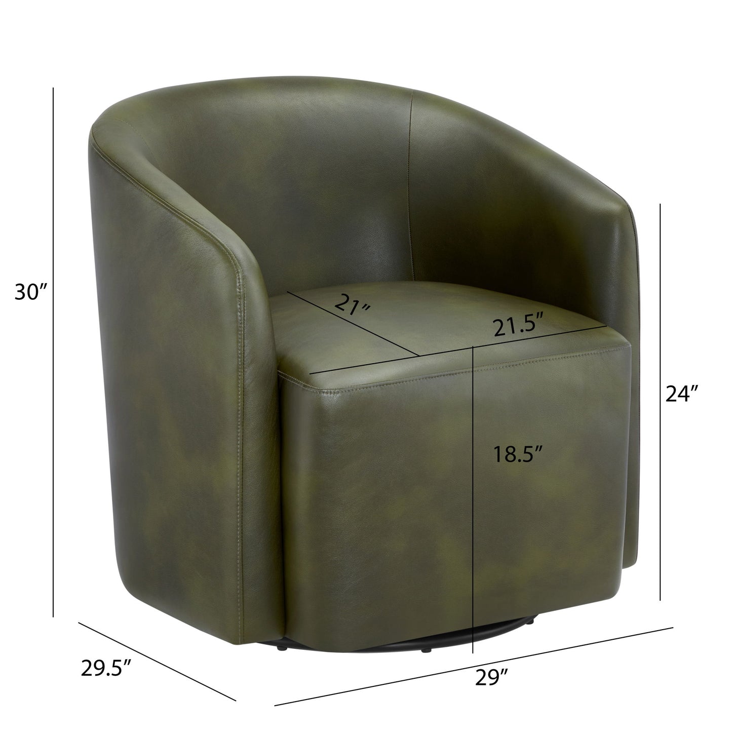 Ardena - Modern Swivel Barrel Chair