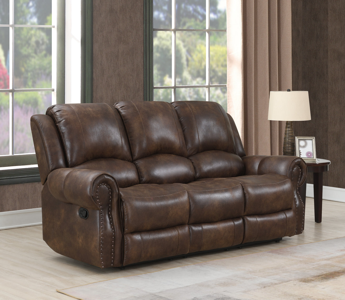 Navarro - Recliner Sofa - Brown