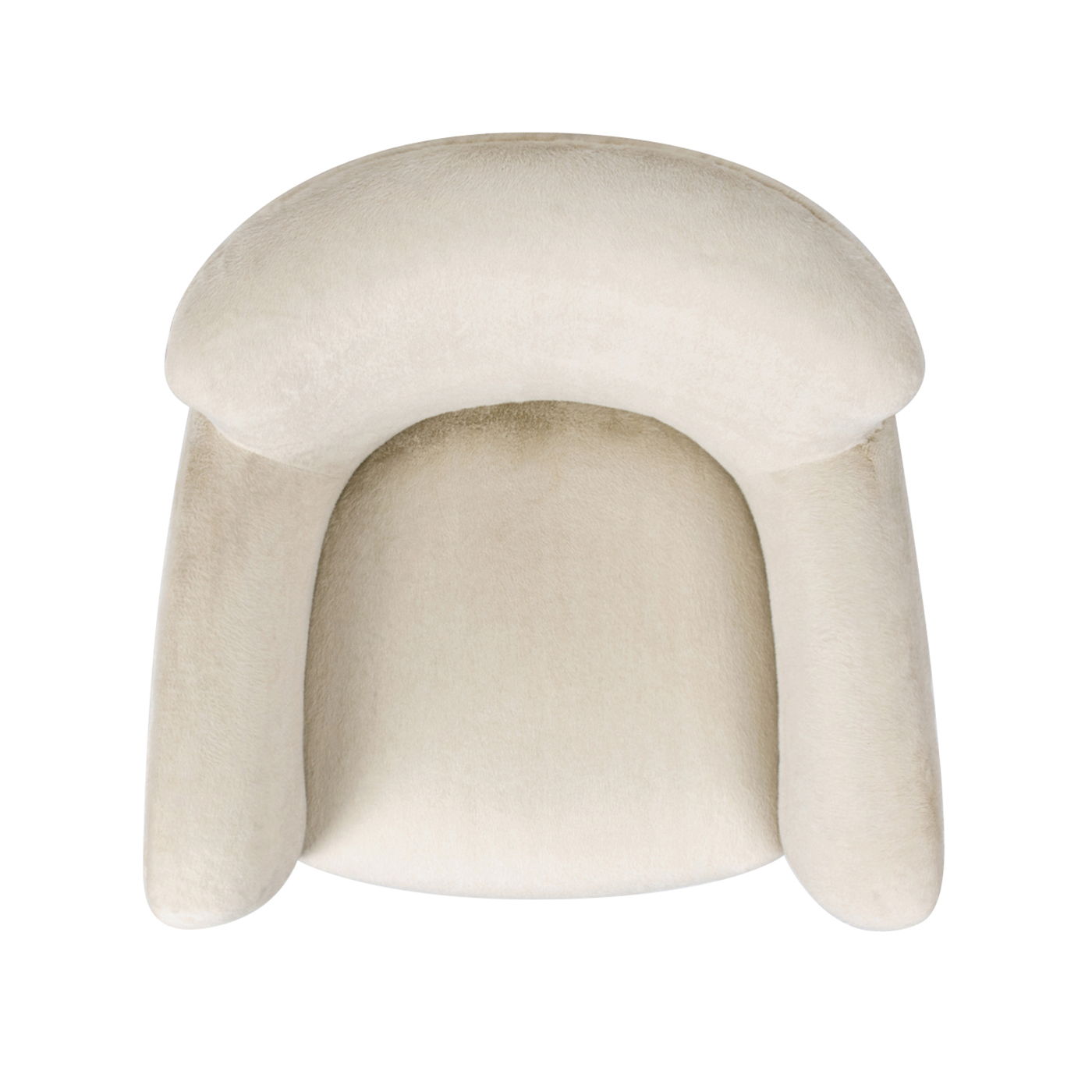 Wolffe - Curved Arm Accent Chair - Creme De La Creme White