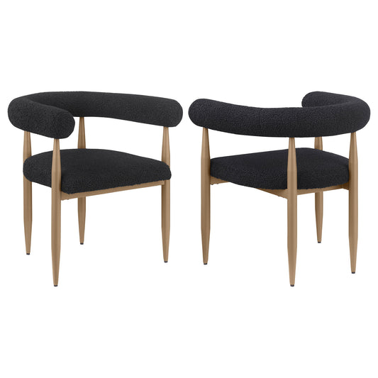 Crofton - Upholstered Dining Arm Chair (Set of 2) - Black
