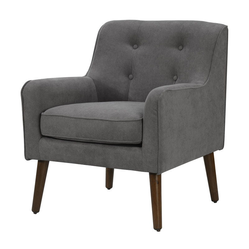 Ryder - Mid Century Modern Woven Fabric Tufted Armchair