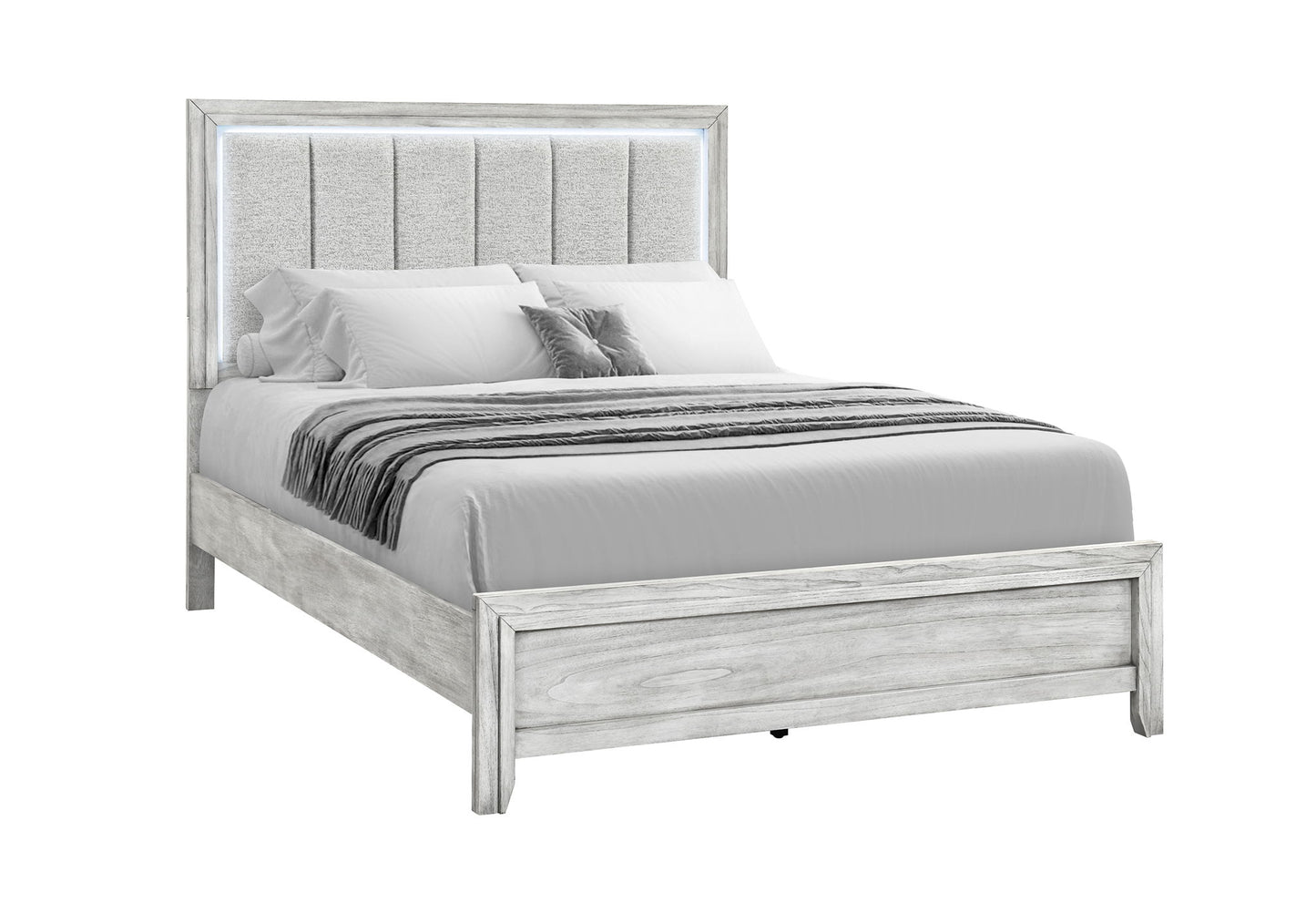 Elsie - Queen Bed / King Bed Siderails - Light Gray