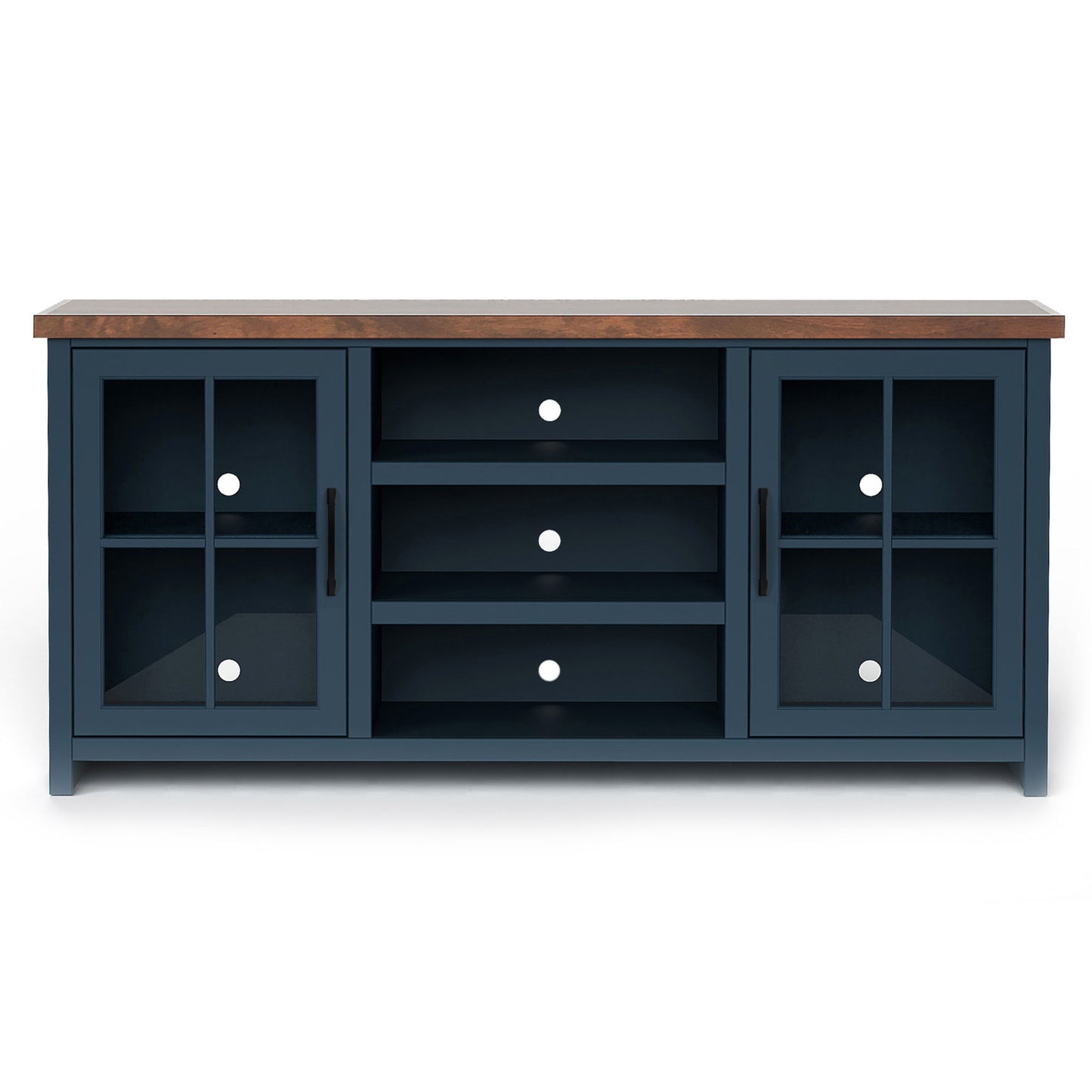 Nantucket - 67" TV Stand - Blue Denim / Whiskey