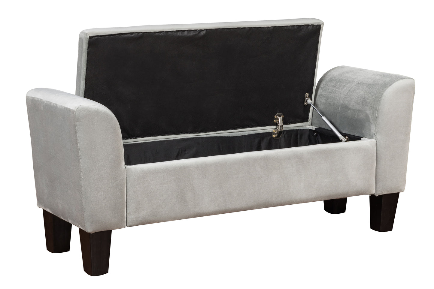 Mila - Velvet Ottoman Bench With Storage