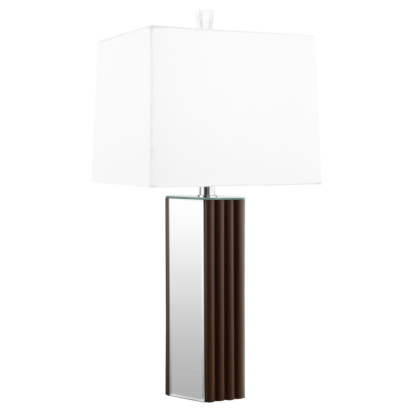 Echolls - Lamp With Scalloped Accents And Mirror Detail