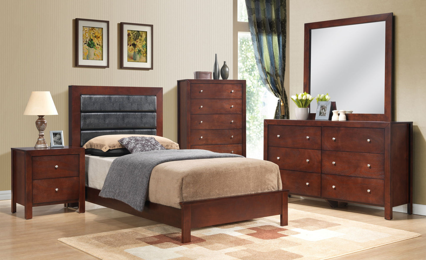 Transitional Modern Design Bed