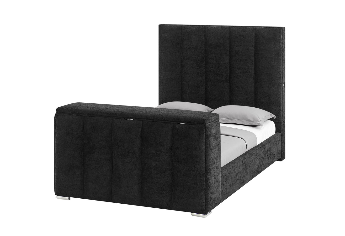 Serenity - Queen Bed Headboard With Global Surround Speaker System - Onyx