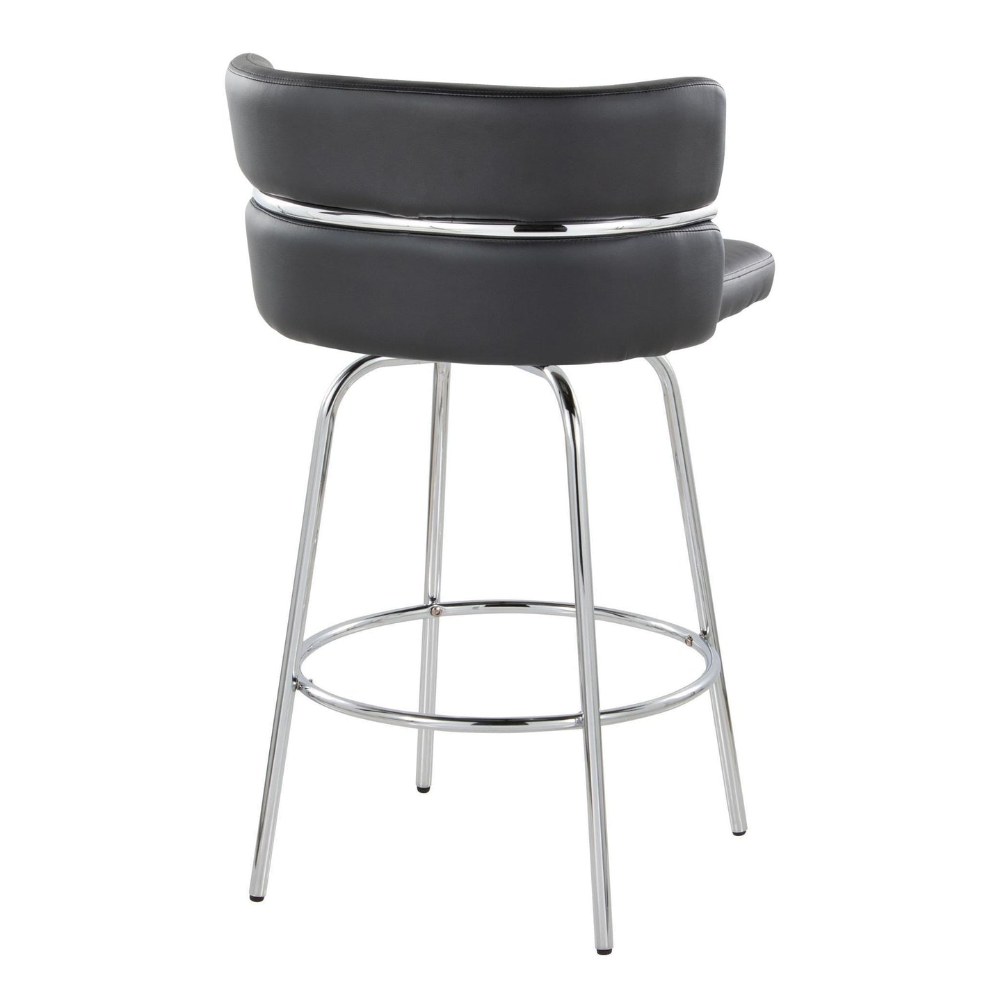 Cinch - Contemporary Fixed Height Counter Stool With Swivel With Round Footrest (Set of 2)