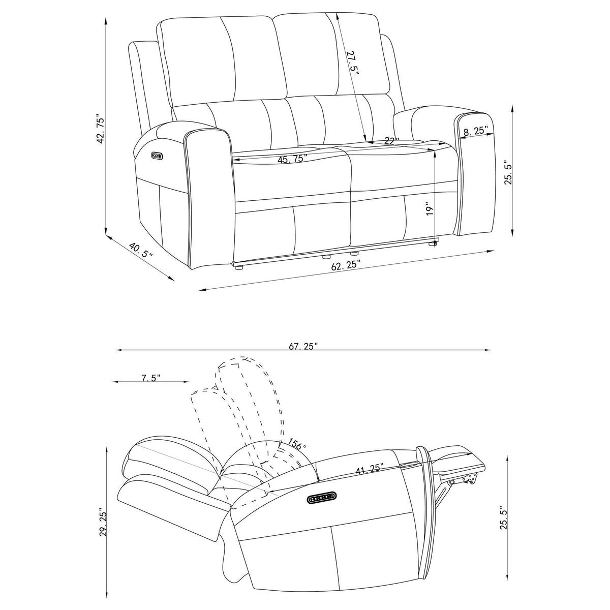 Boyce - Triple Power Reclining Loveseat With Independent Headrest