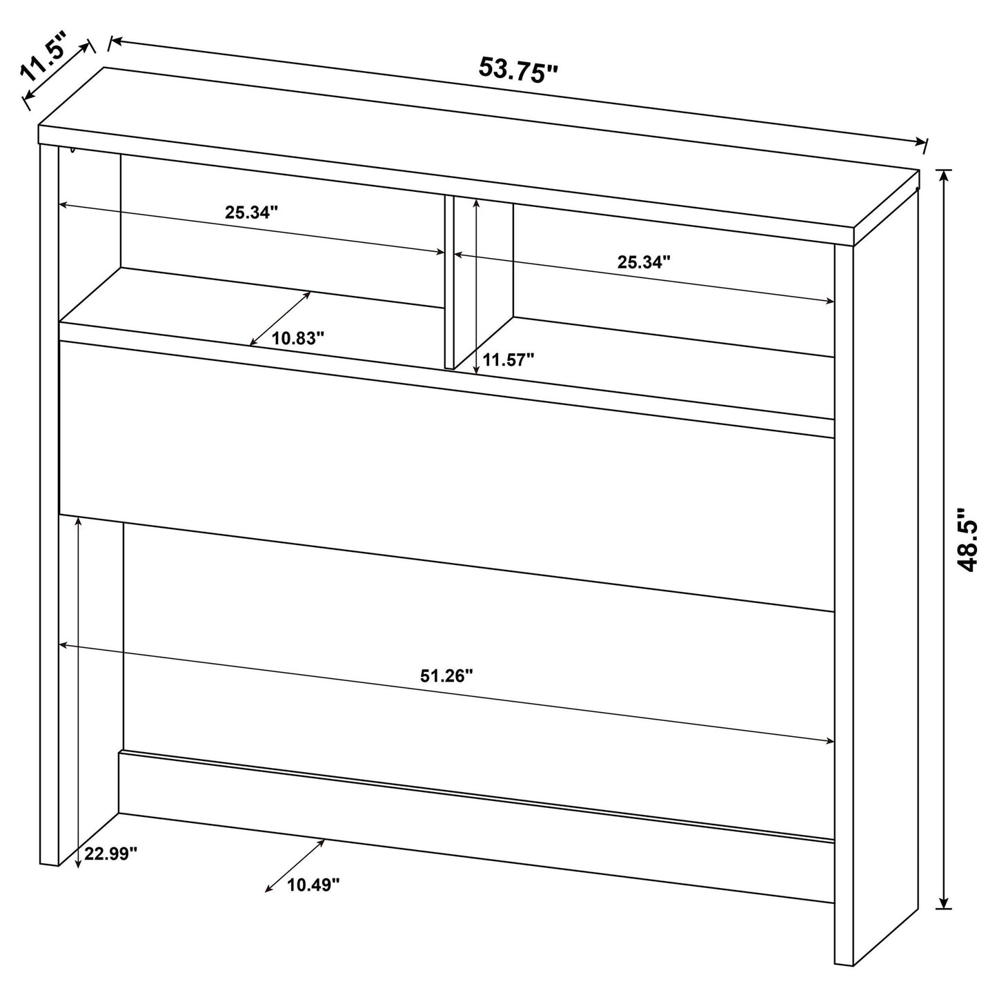 Geary - 3 Piece Bedroom Set With Bookcase Headboard