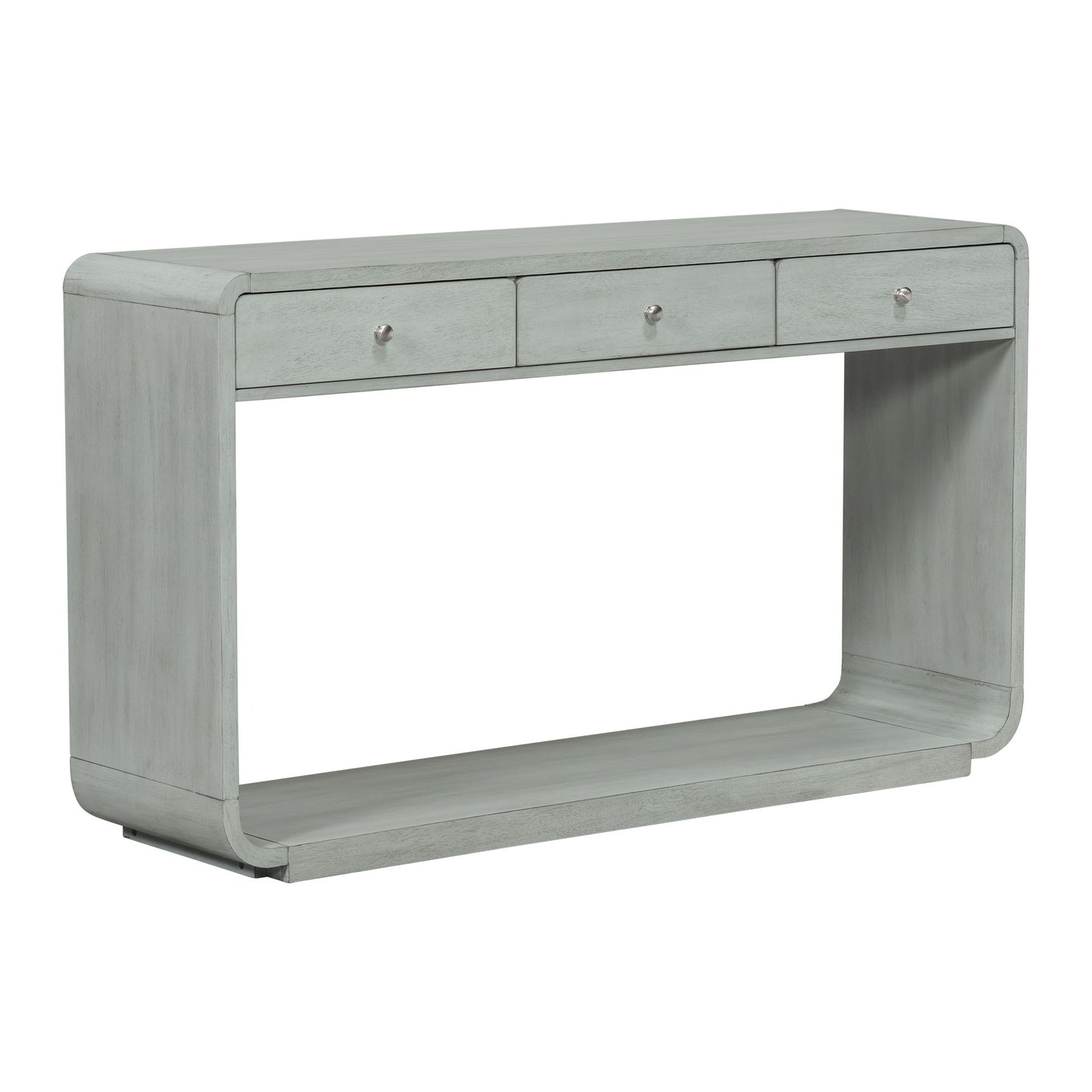 onsole Table With 3 Drawers And Display Shelf
