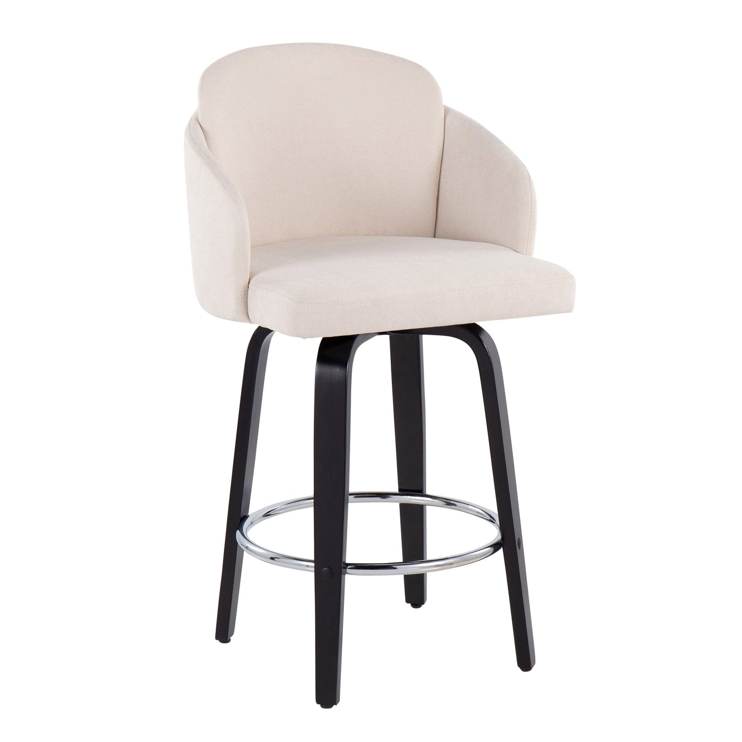 Dahlia - Contemporary Counter Stool Round Footrest (Set of 2)