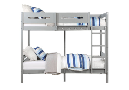 Edah - Twin Twin Bunk Bed - Gray