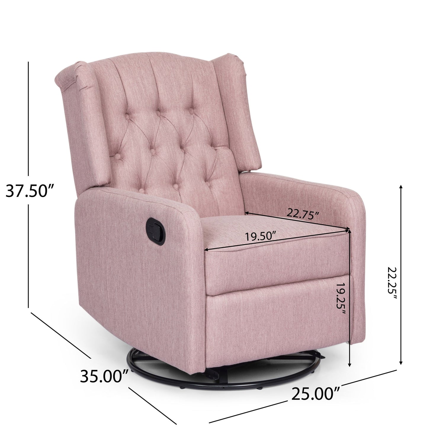 Classic Design, Manual Recliner Chair With 360 Degree Swivel