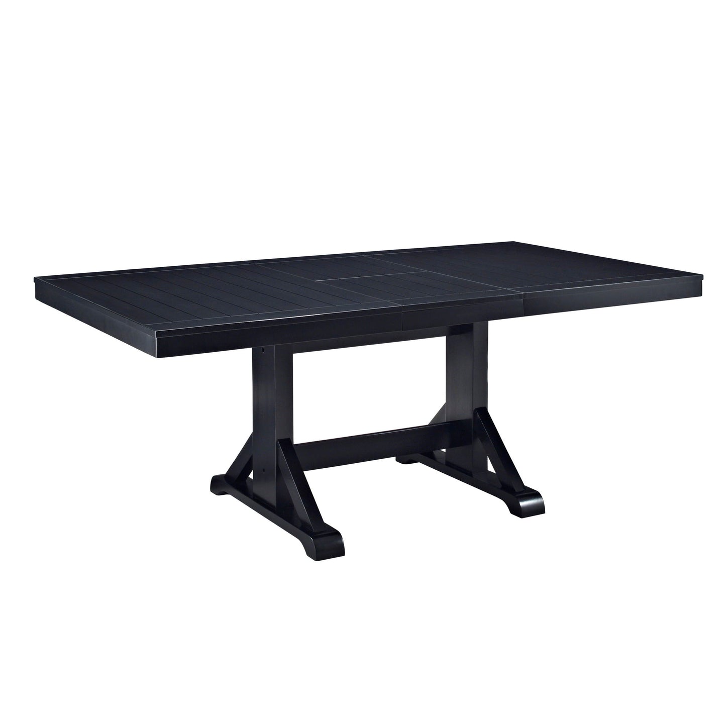 Classic Extendable Trestle Dining Table - Antique Black