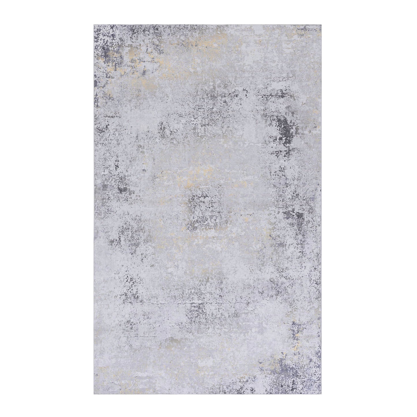 3' x 5' Area Rug, Washable, Low-Pile, Non-Slip, Non-Shedding, Foldable, Kid & Pet Friendly - Gray