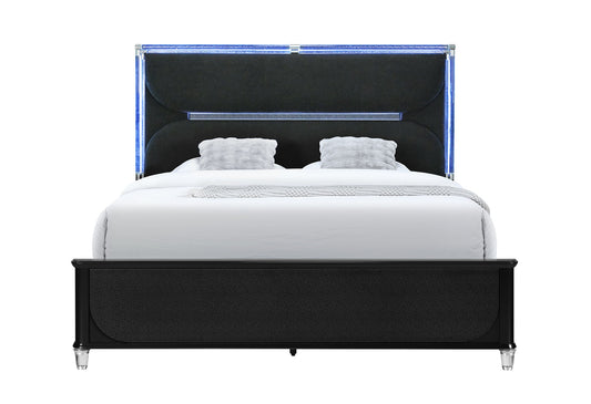 Lando - Queen Bed Footboard With Full Slats - Black
