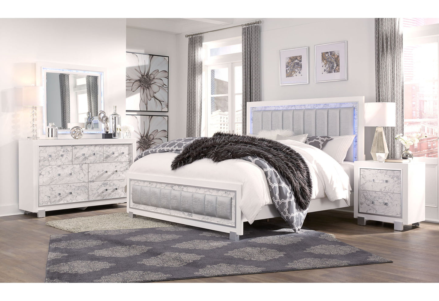 Santorini - Queen / King Bed Side Rails - White