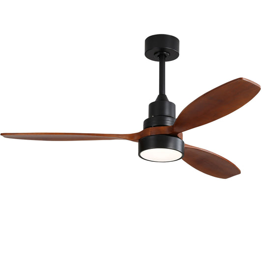 Ceiling Fan With Reversible DC Motor, LED Light, Solid Blades, Remote Control