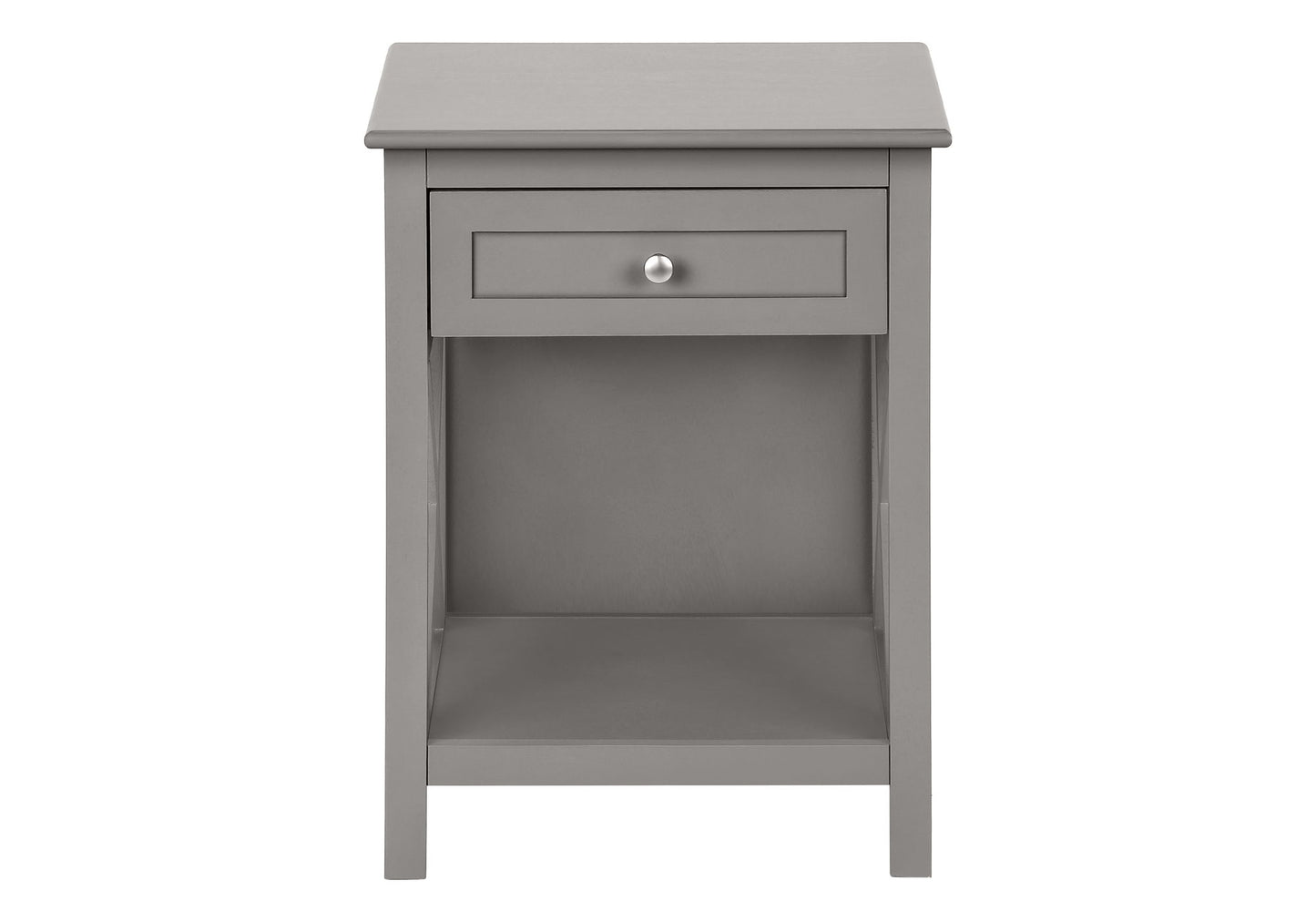 Accent End Table, 2 Tier, Storage Drawer, Transitional Style