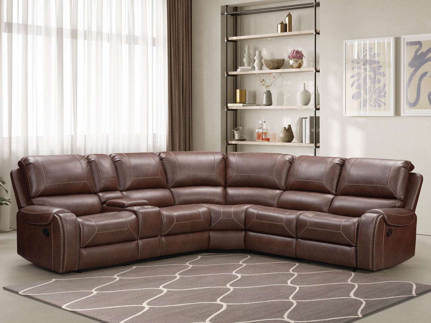 Buckeye Caramel Motion Sectional