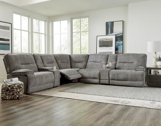 Charcoal Power Motion Sectional