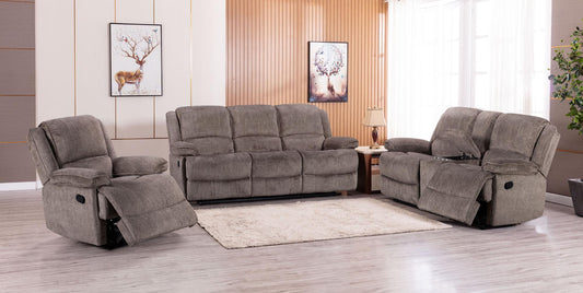 Prague Mocha Motion Collection Reclining Sofa And Love Seat